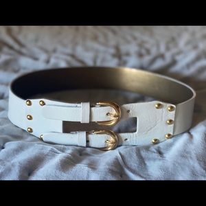 White leather Via Spiga belt